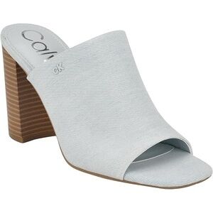Calvin Klein chambray heels SEE DESCRIPTION